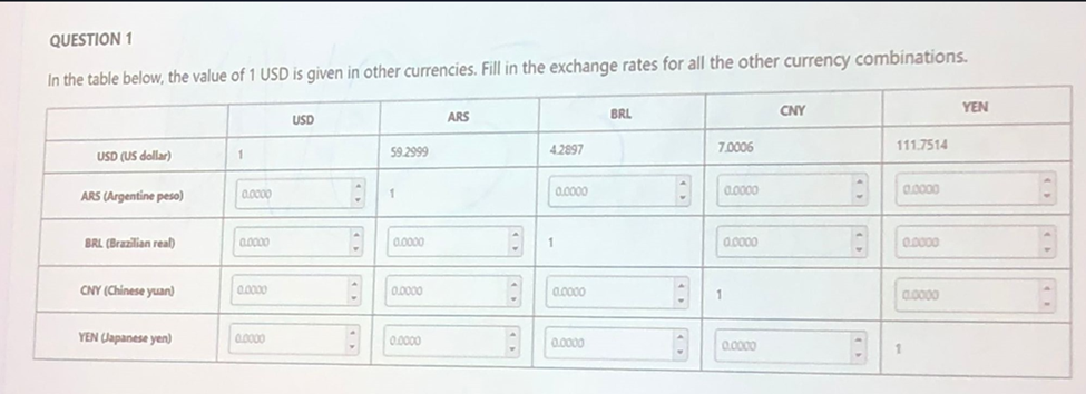 1 USD to BRL - US Dollars to Brazilian Reais Exchange Rate