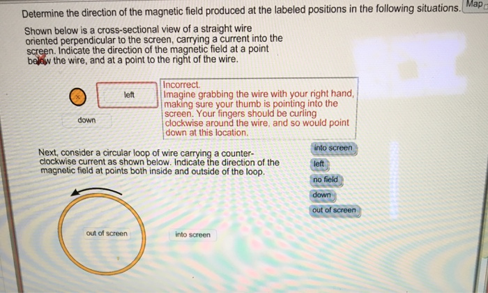 Solved Map Determine the direction of the magnetic field | Chegg.com