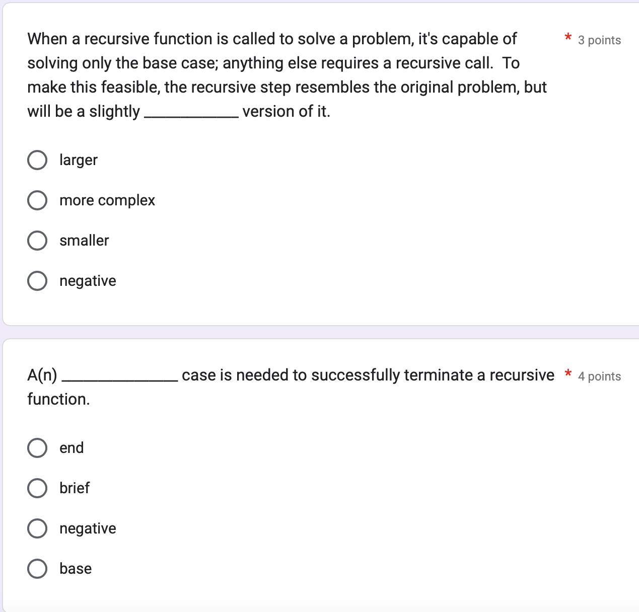 Solved When a recursive function is called to solve a