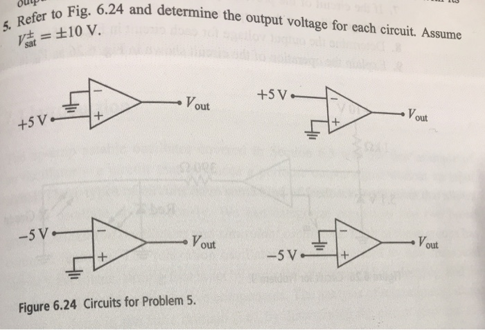 Solved 6.24 and determine the output voltage for each | Chegg.com