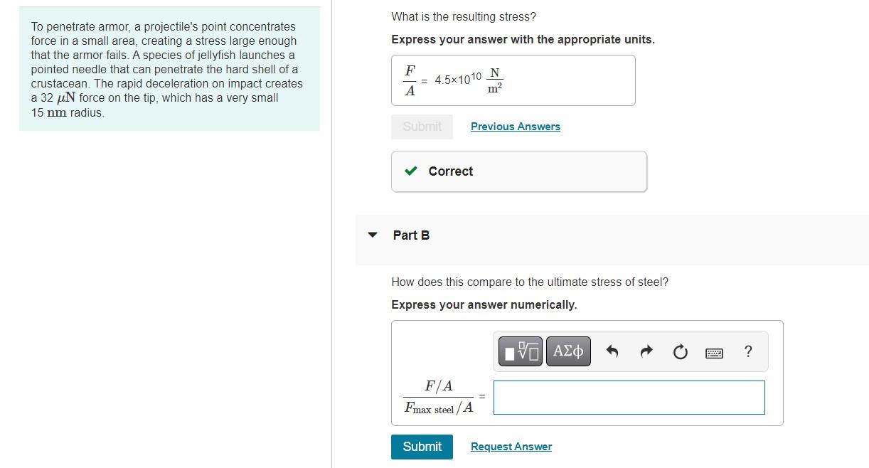 solved-to-penetrate-armor-a-projectile-s-point-concentrates-chegg