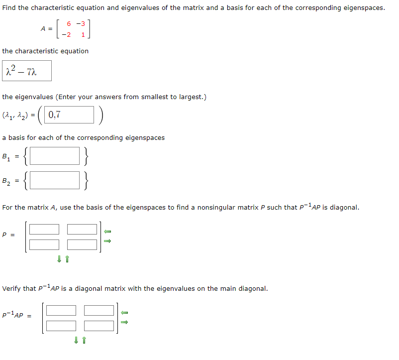 Solved Find the characteristic equation and eigenvalues of | Chegg.com