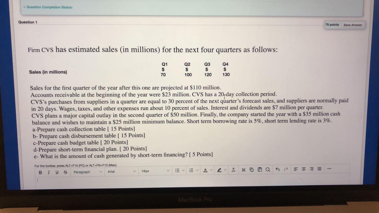 Solved Question Completion Status: Question 1 75 points Save | Chegg.com