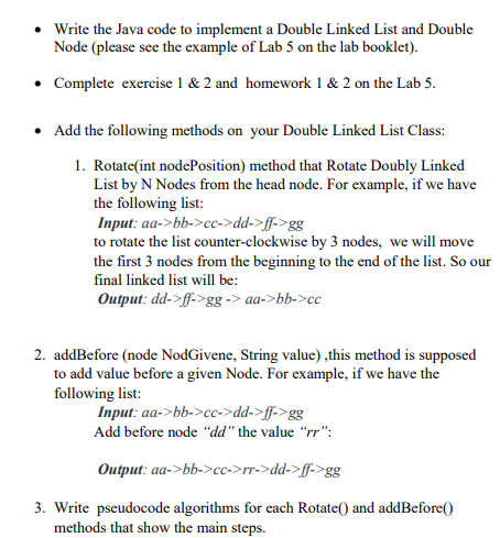 Solved the example:package LinkedListLab;public class | Chegg.com