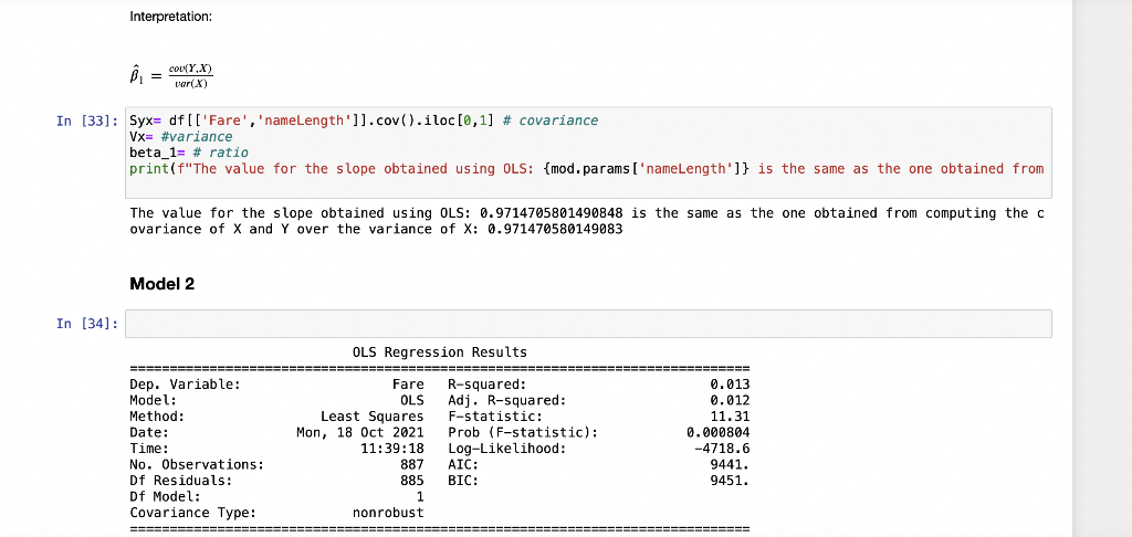 Part 1 - Simple linear regression model . • Remember | Chegg.com
