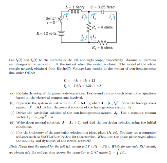 Solved Let I1(l) and I2(l) be the currents in the left and | Chegg.com