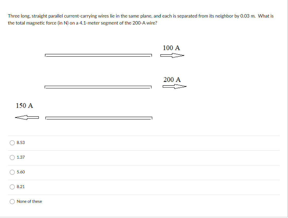 Solved Three Long, Straight Parallel Current-carrying Wires | Chegg.com
