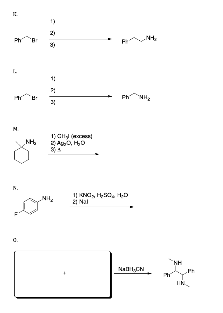 Solved III. Draw the missing starting materials, reagents or | Chegg.com