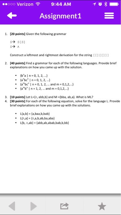 Solved Given The Following Grammar S Rightarrow S[s] S | Chegg.com