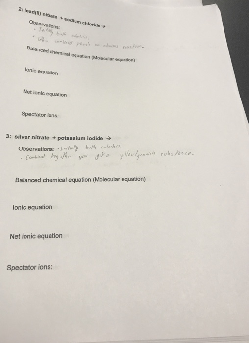 Solved 2 lead(II) nitrate + sodium chloride → Balanced