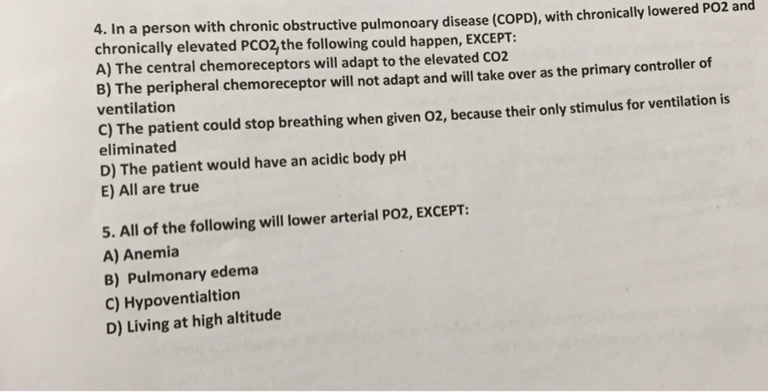 Solved In a person with chronic obstructive pulmonary | Chegg.com