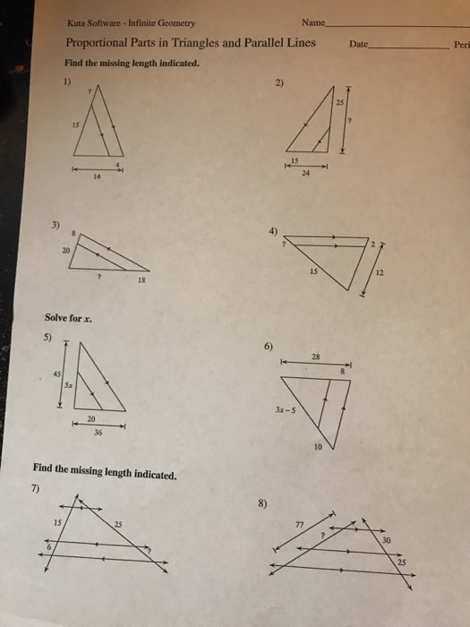 Solved Name Kuta Software-Infinite Geometry Proportional | Chegg.com