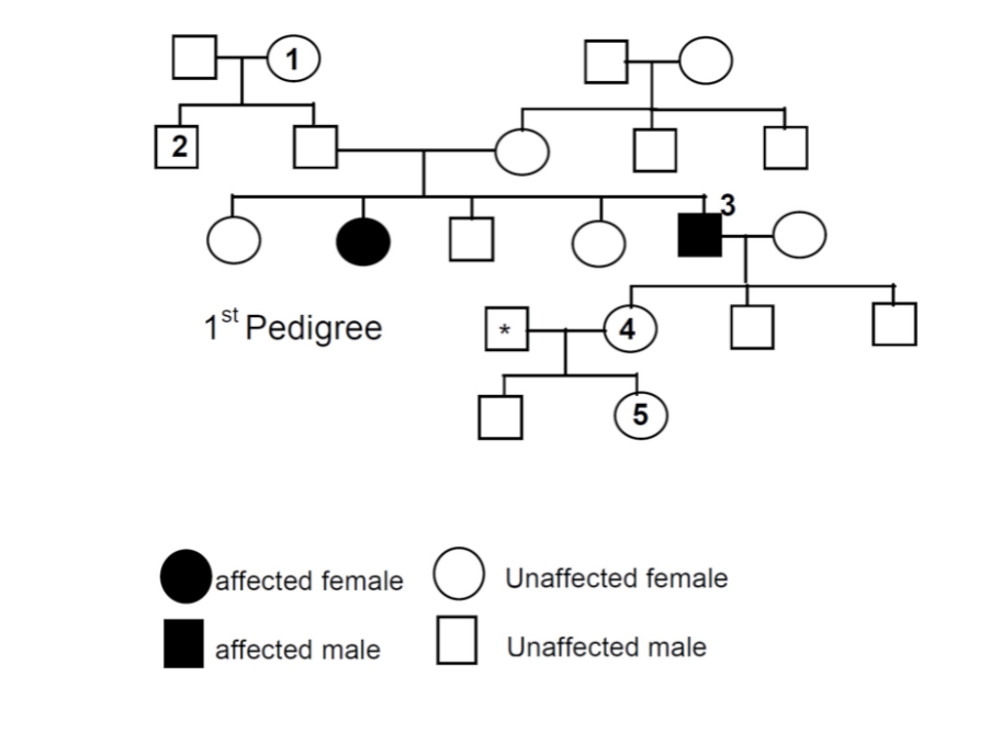 Solved Part A The family pedigree below shows an extended | Chegg.com