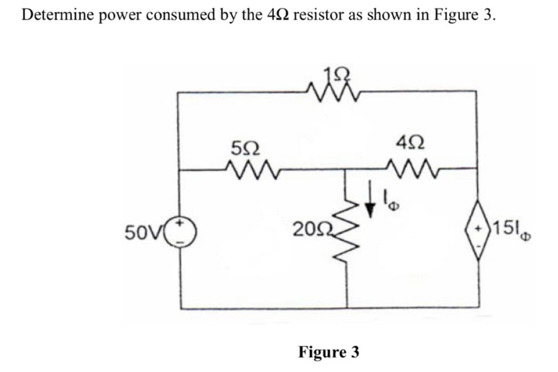 Solved Determine Power Consumed By The 4Ω ﻿resistor As Shown | Chegg.com