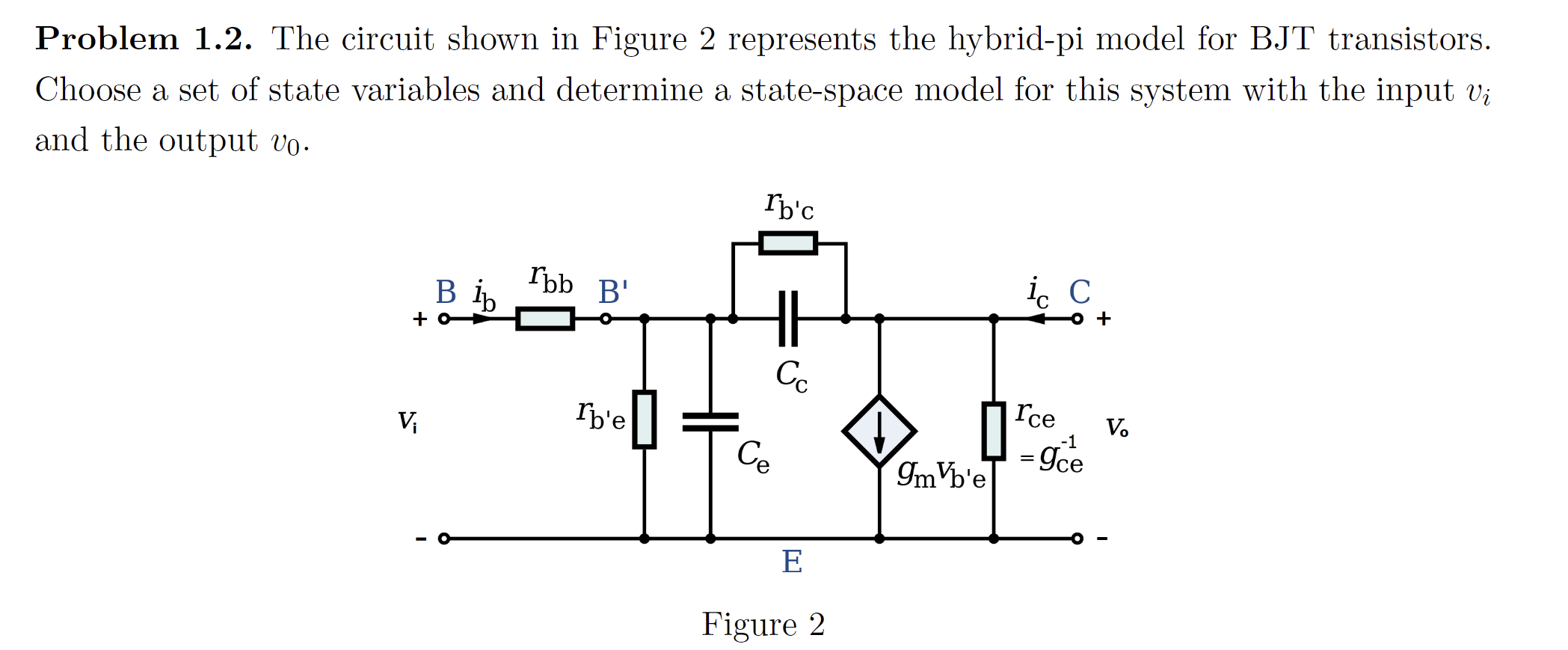 Solved Problem 1.2. The Circuit Shown In Figure 2 Represents | Chegg.com