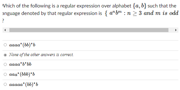 Solved Which of the following is a regular expression over | Chegg.com