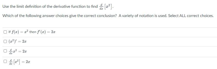 Solved Use the limit definition of the derivative function | Chegg.com