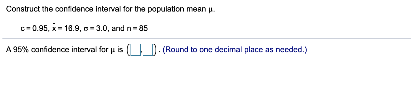 Solved Construct the indicated confidence interval for the | Chegg.com