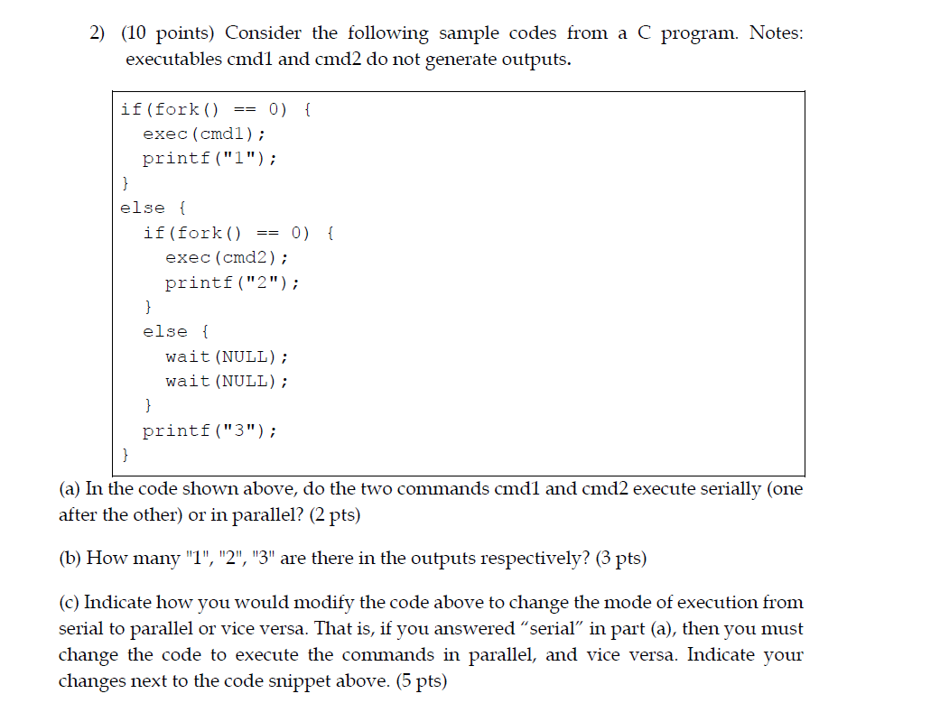 Solved program Notes: 2) (10 points) Consider the following | Chegg.com