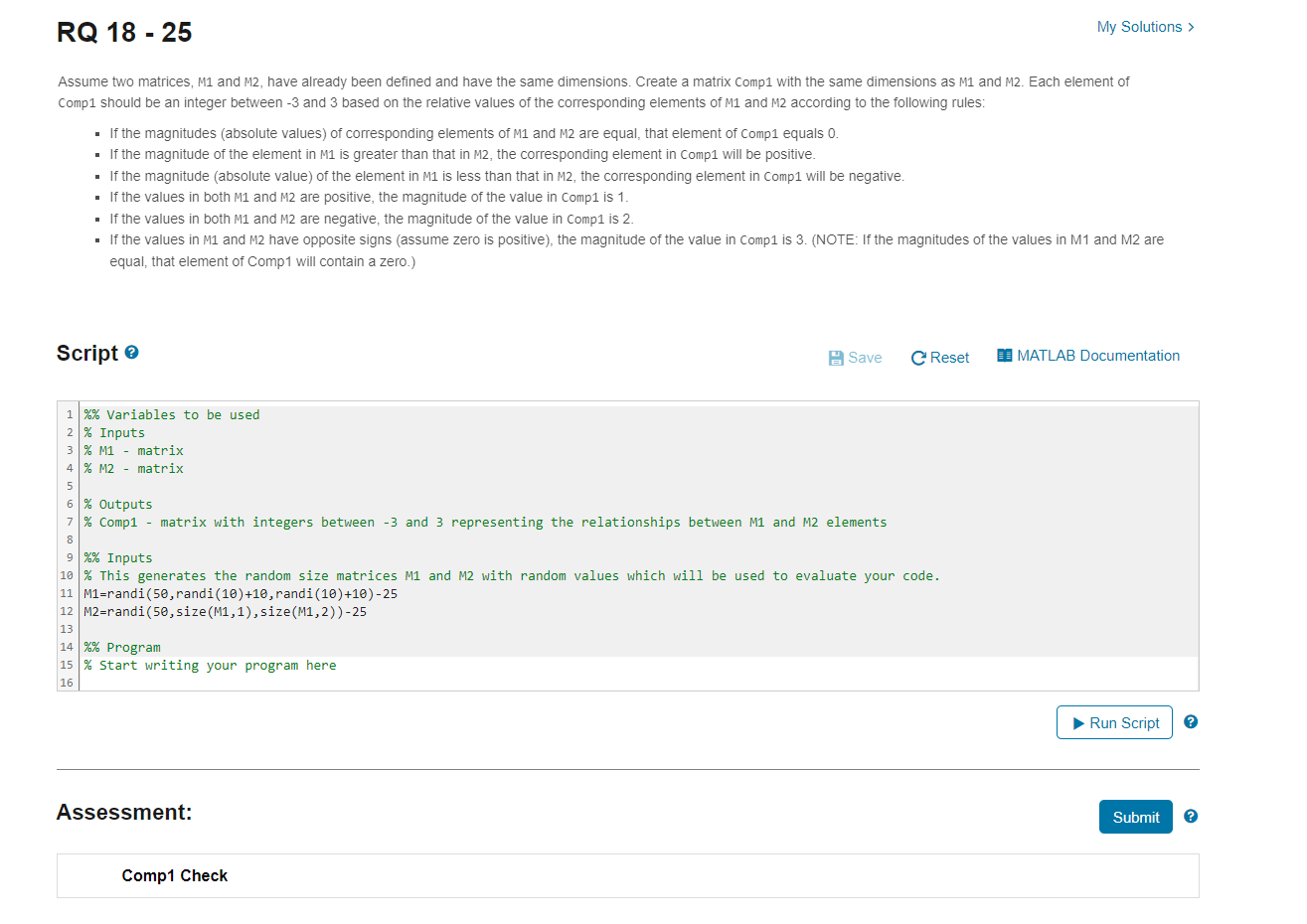 Solved Assume two matrices, M1 and M2, have already been | Chegg.com