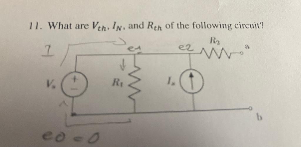 Solved What Are Vth In And Rth Of The Following | Chegg.com