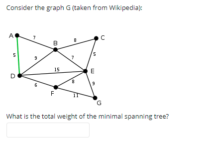 Solved Consider the graph G (taken from Wikipedia): A 7 8 с | Chegg.com