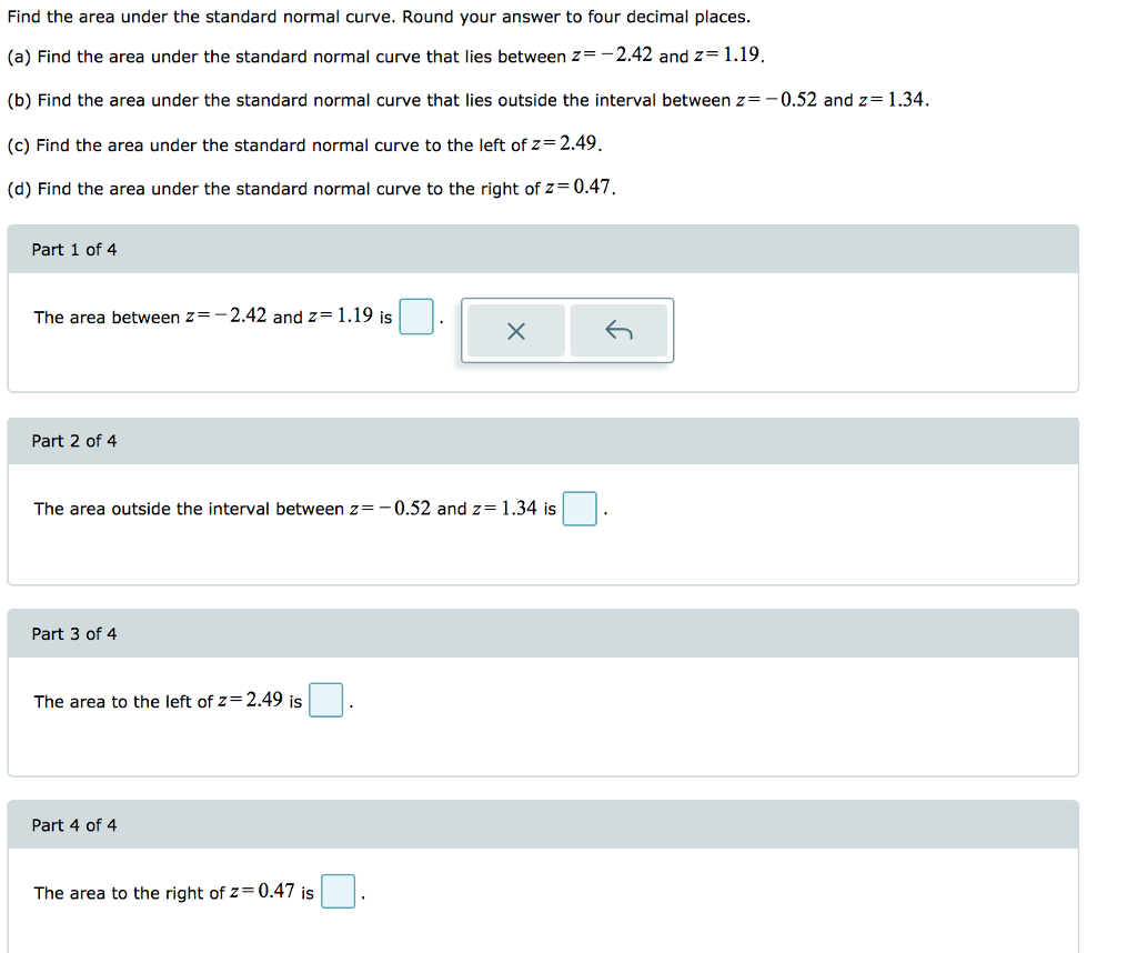 solved-find-the-area-under-the-standard-normal-curve-round-chegg