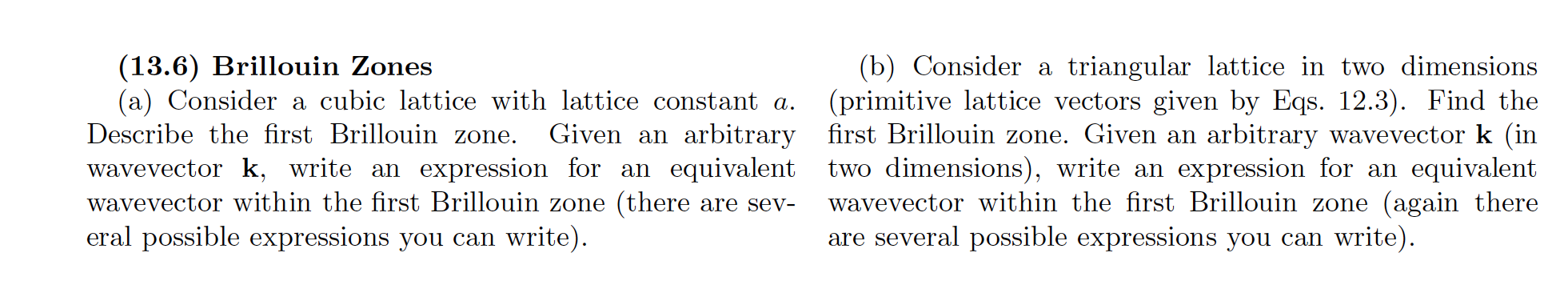 Solved Hello, This is for a solid state physics class. The | Chegg.com