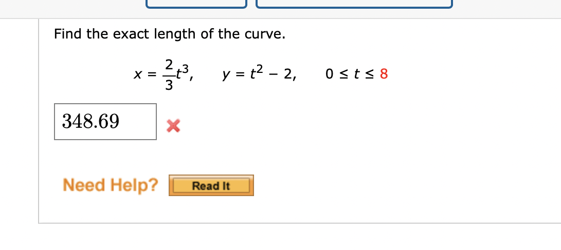 Solved Find The Exact Length Of The Curve