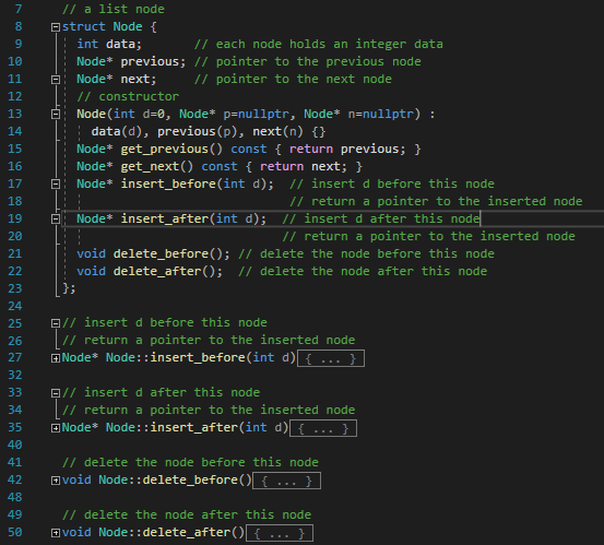 Solved (a) Contains a list node structure and associated | Chegg.com