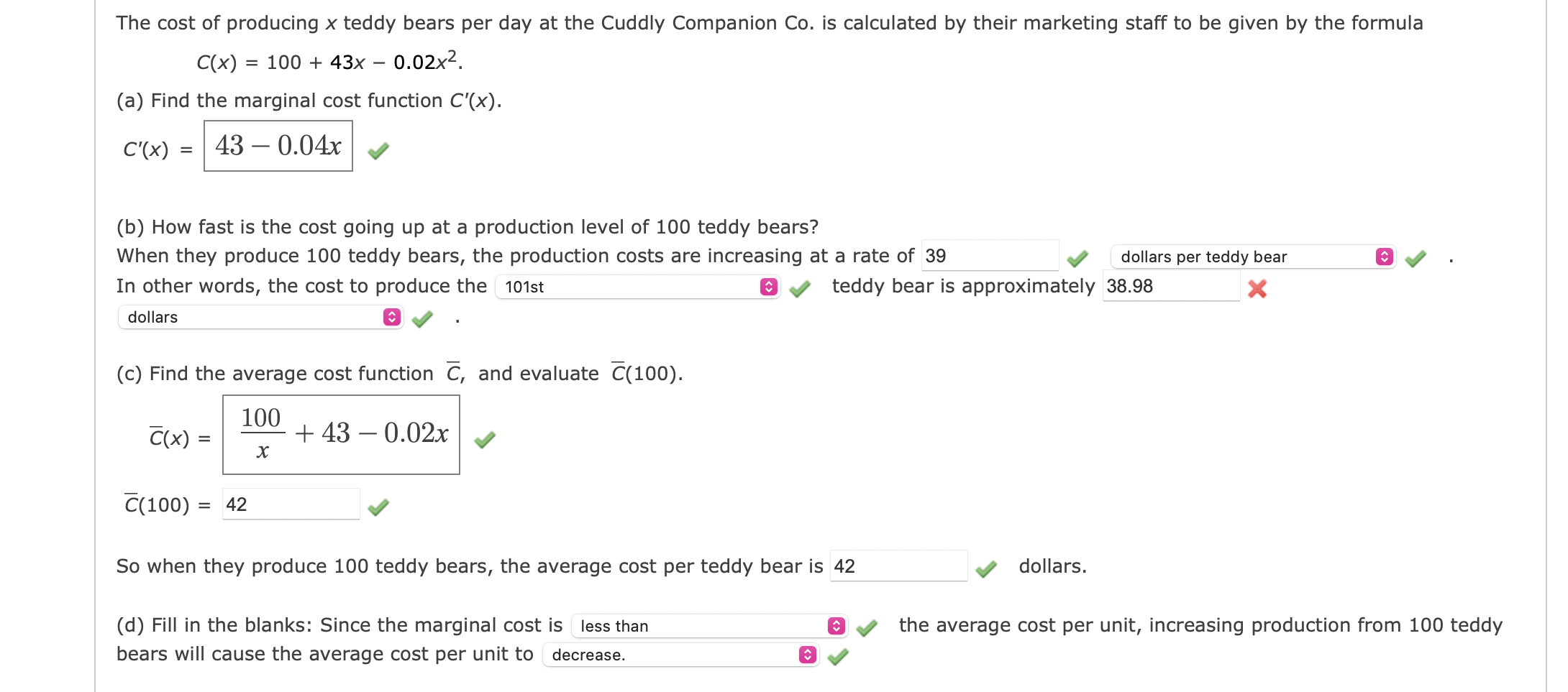 Teddy costs deals