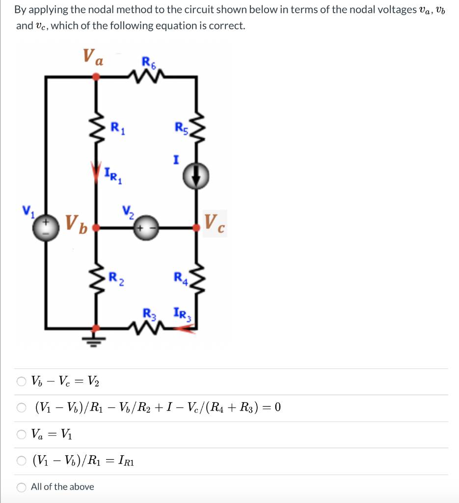 Solved By Applying The Nodal Method To The Circuit Shown | Chegg.com