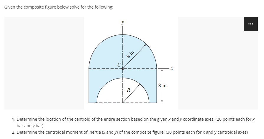 Solved Given The Composite Figure Below Solve For The | Chegg.com