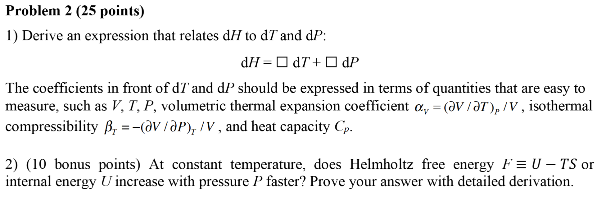Solved Problem 2 ( 25 ﻿points)Derive an ﻿expression that | Chegg.com