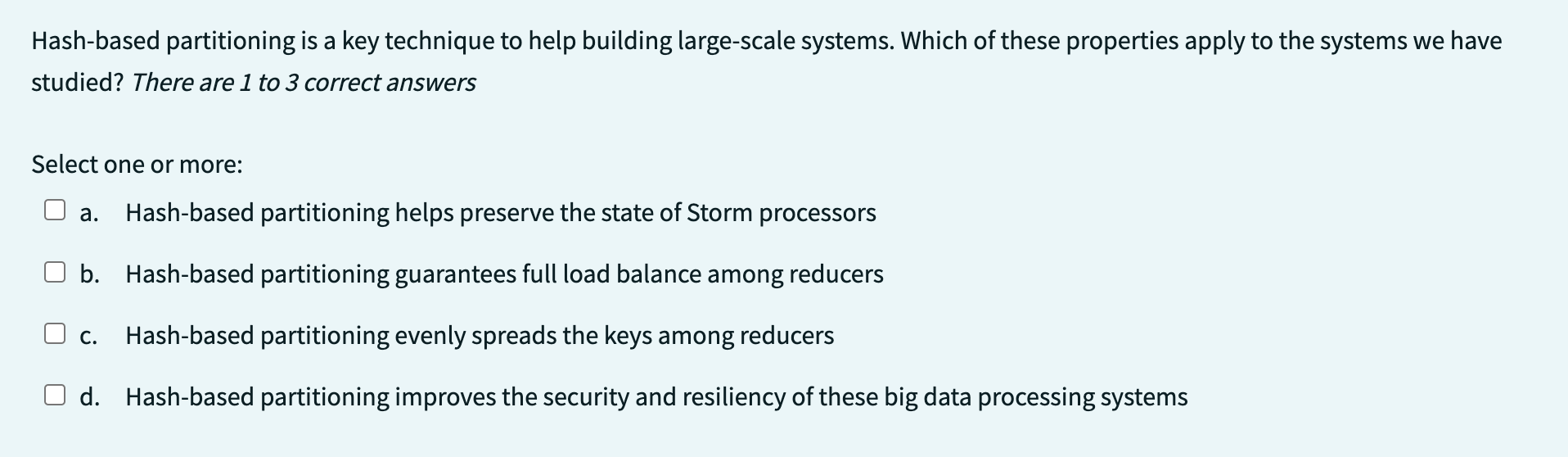 Solved Hash-based partitioning is a key technique to help | Chegg.com