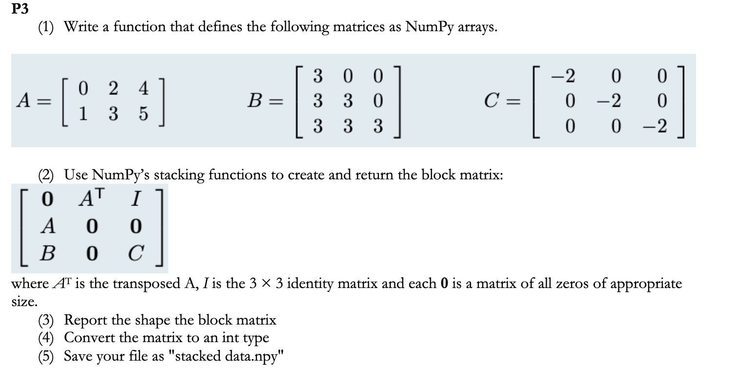 Solved P3 (1) Write a function that defines the following | Chegg.com