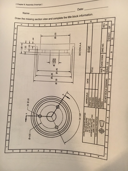 Solved I Chapter 9. Assembly Drawing P-2) Consider the | Chegg.com