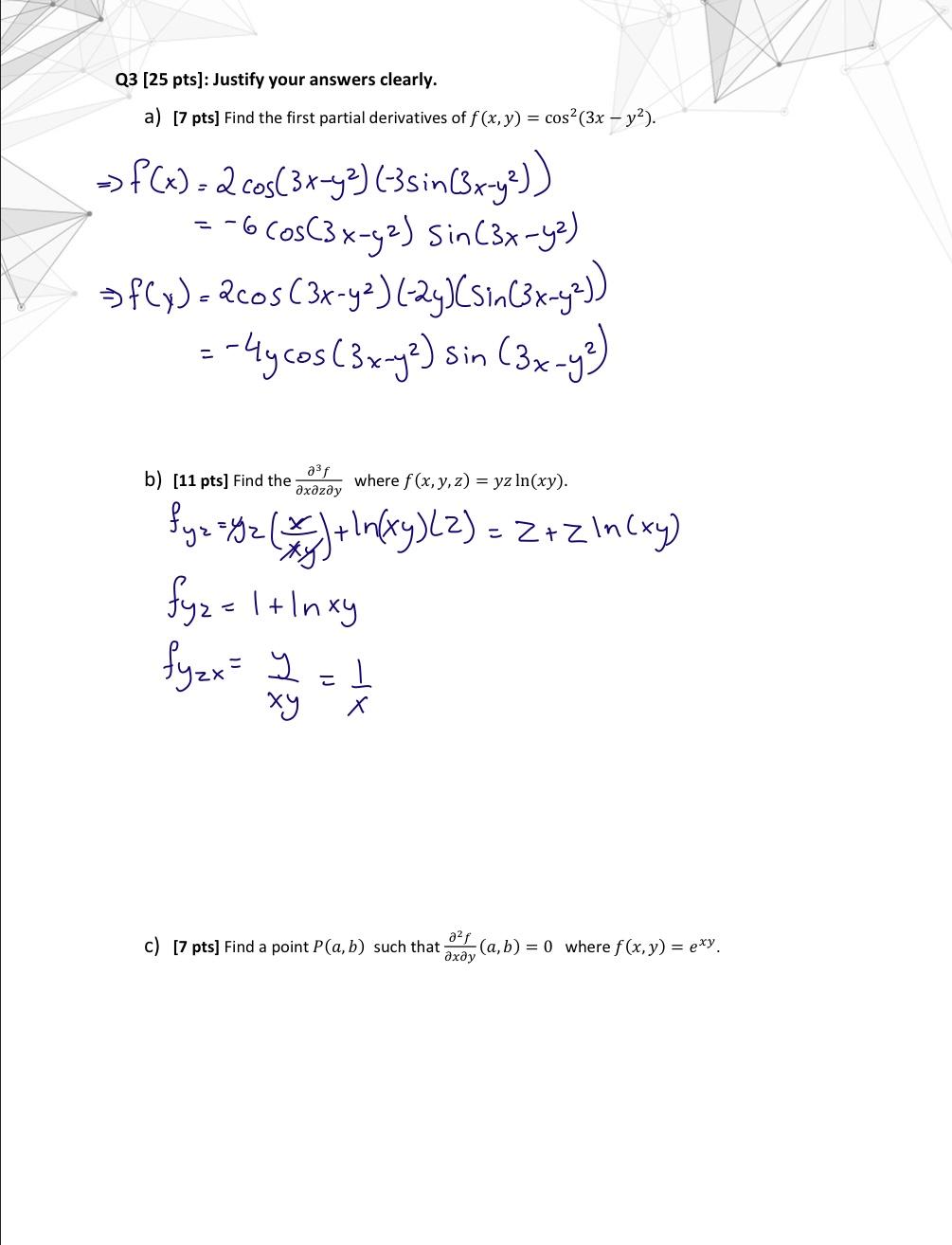 Solved I already solved the first two please solve the last | Chegg.com