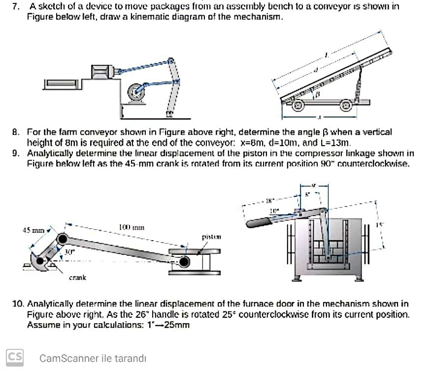 Solved 7. A sketch of a device to move packages from an