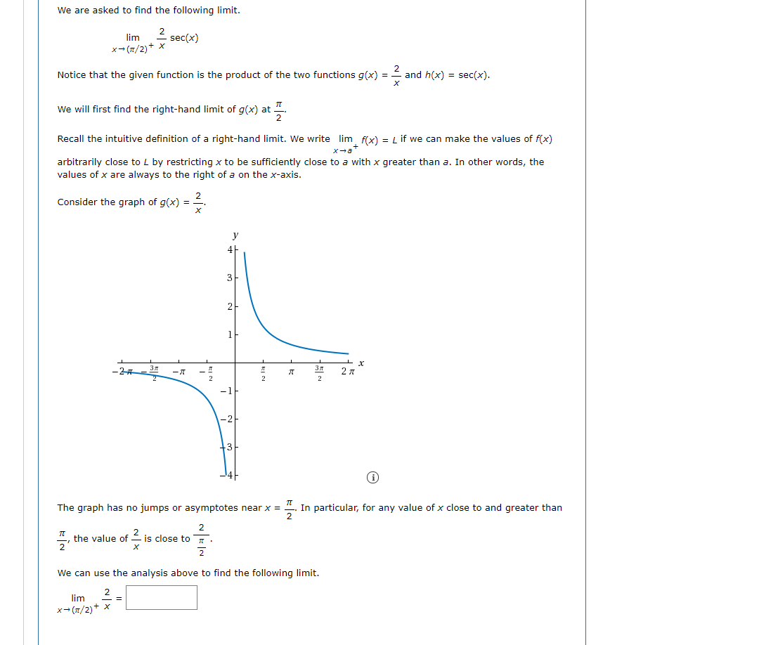 Solved We are asked to find the following limit. x-(1/2) + x | Chegg.com