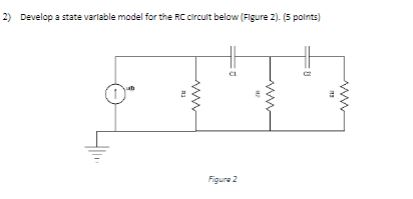 Solved 2) Develop a state variable model for the circuit | Chegg.com