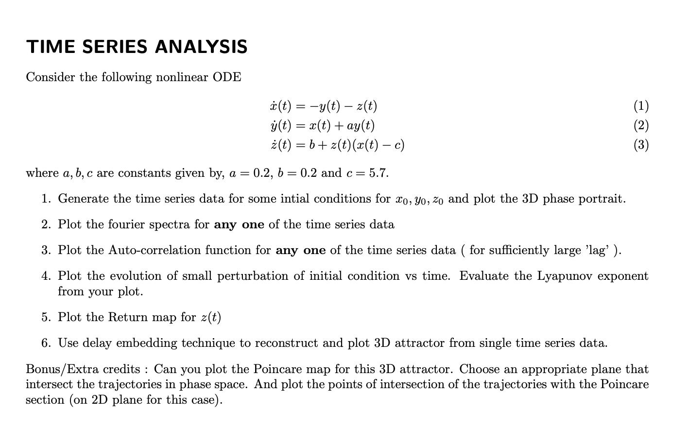 Time Series Analysis Consider The Following Nonlin Chegg Com