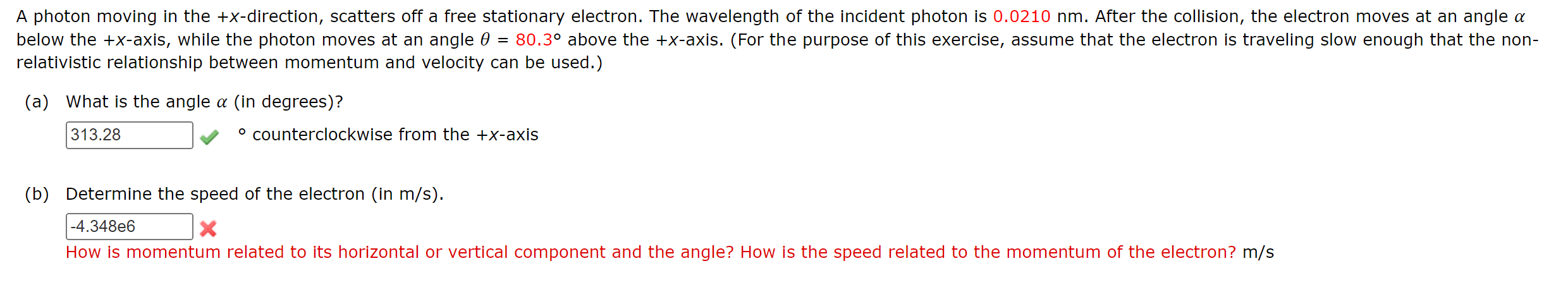 Solved A photon moving in the +x-direction, scatters off a | Chegg.com