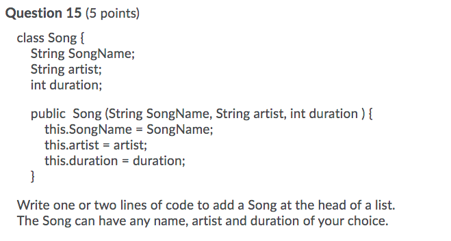 Solved Linked Lists Consider these class diagrams for the | Chegg.com