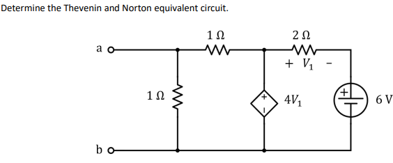 Solved Determine the Thevenin and Norton equivalent circuit. | Chegg.com