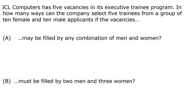 Solved JCL Computers has five vacancies in its executive | Chegg.com