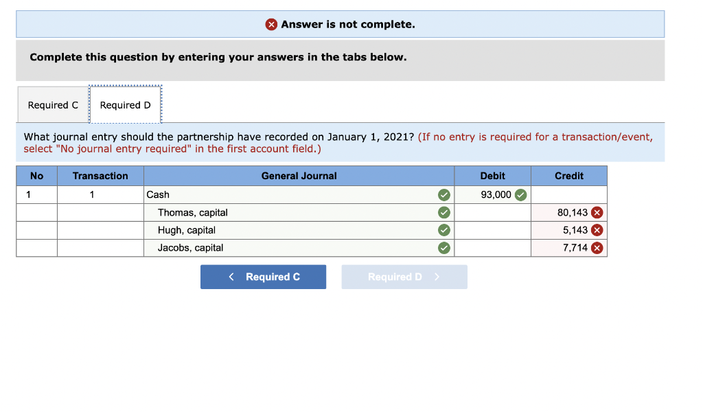 Solved Hugh and Jacobs began the partnership by contributing