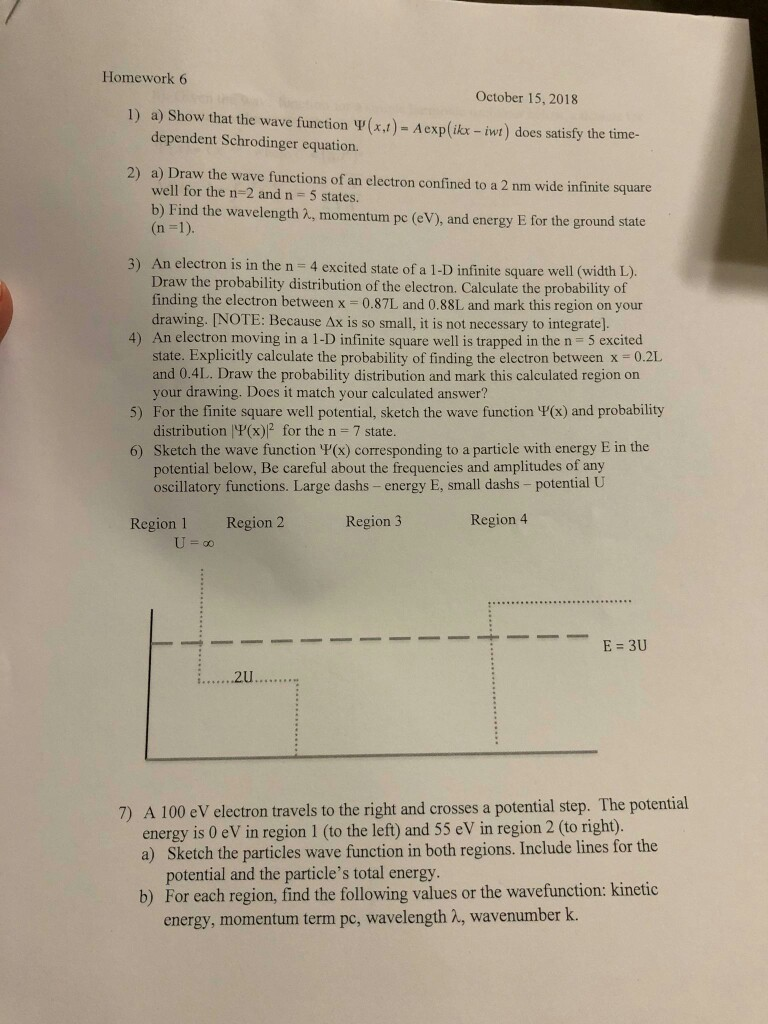 Solved Homework 6 October 15, 2018 a) Show that the wave | Chegg.com