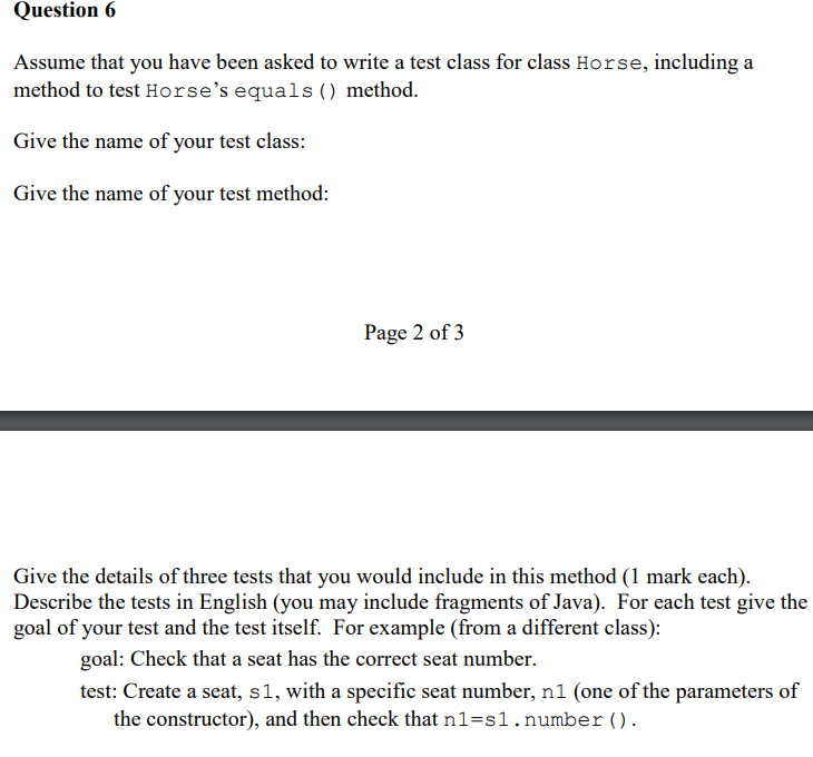 Solved Question 6 Assume that you have been asked to write a | Chegg.com