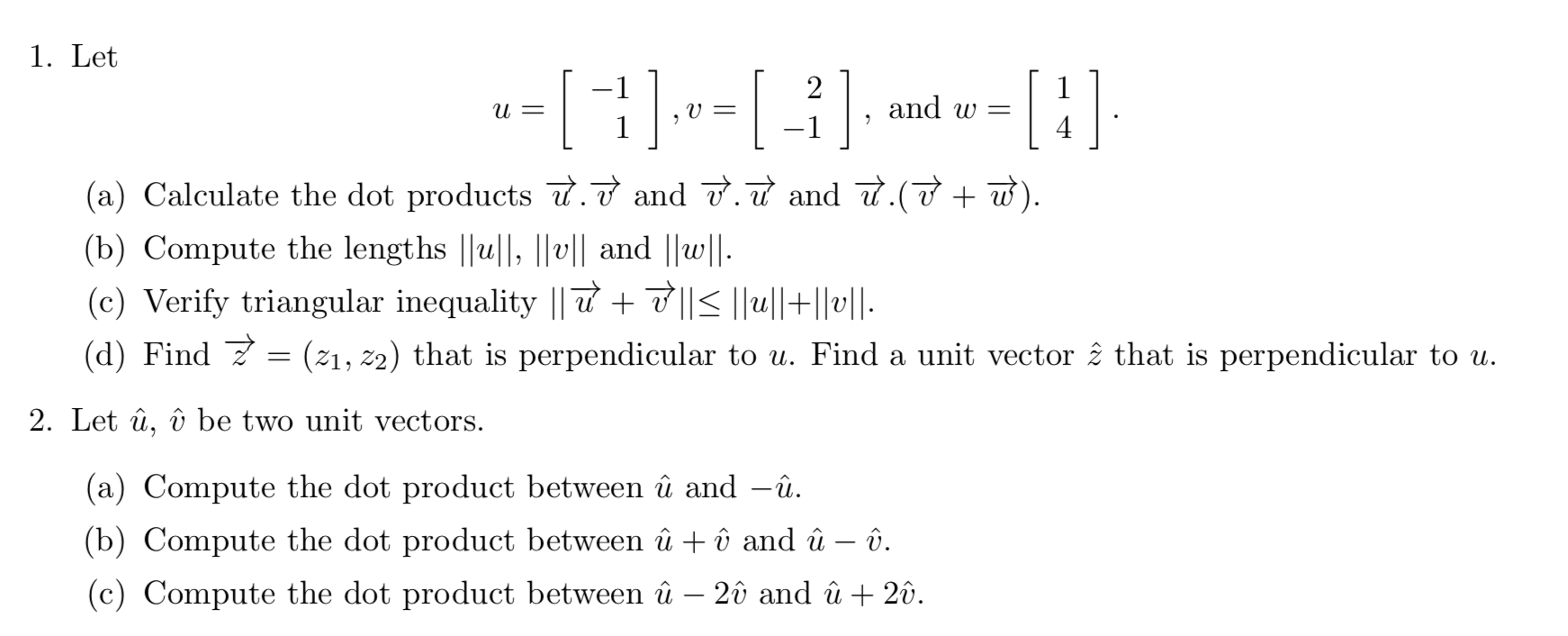 1 Let 51 And W 1 A Calculate The Chegg Com